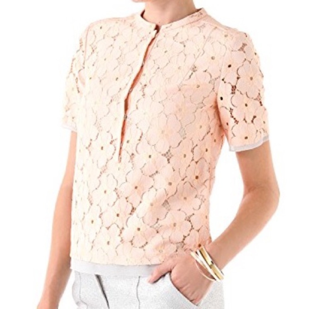 Diane von Furstenberg Warner Flower Lace Top